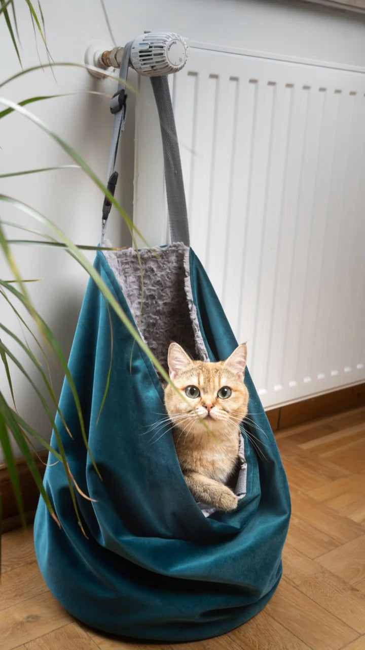 Der Kängurubeutel - Tragetasche für Katzen | Handgefertigte Premium-Velours